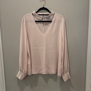 🌸 CeCe Elegant Blush Pink Women’s Top – Size L 🌸